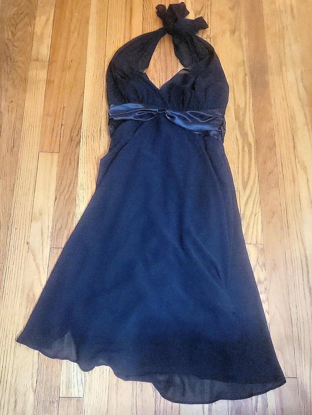 Connected Apparel Halter Formal Dress in Black Size 10 Good Condition
